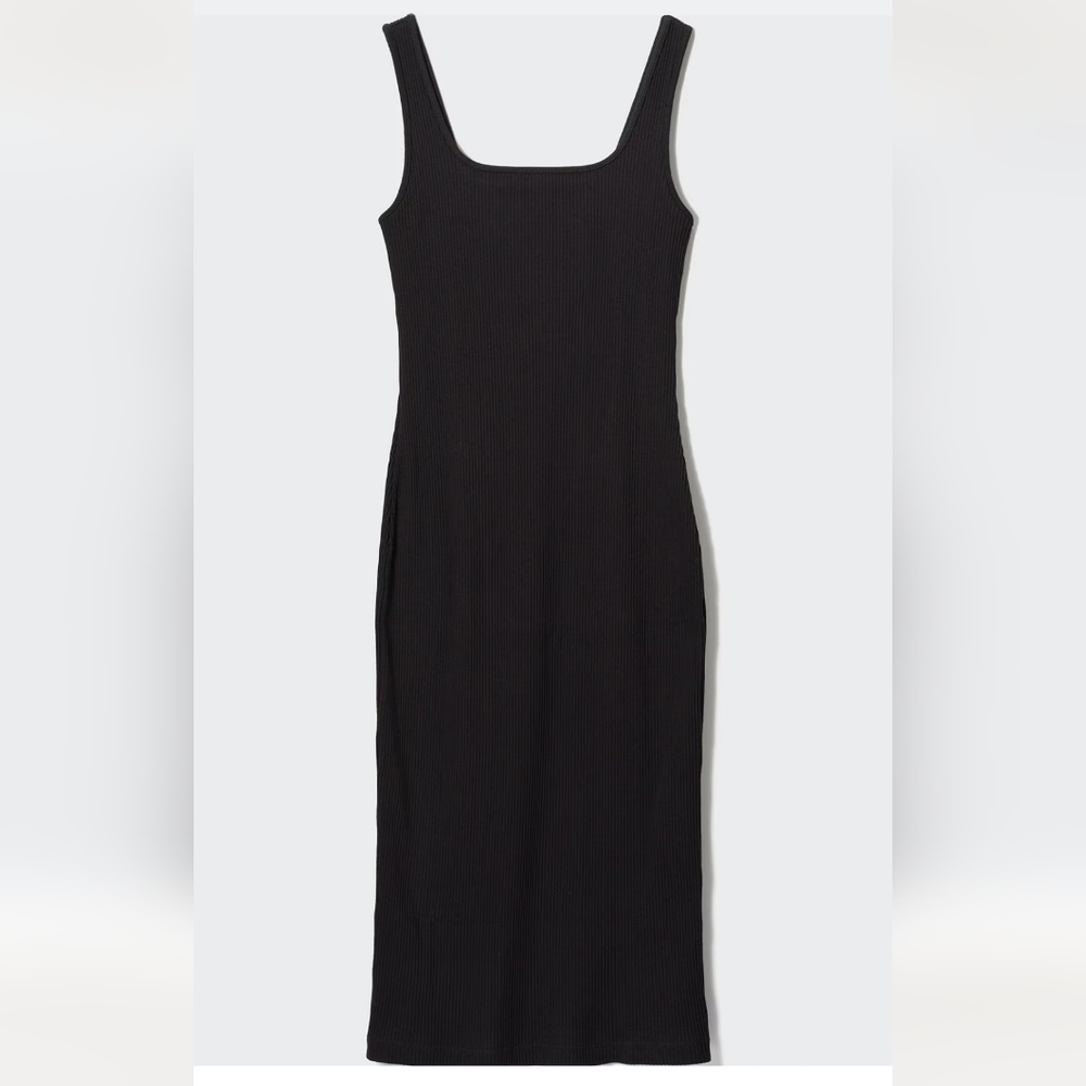 Uniqlo Ribbed Square neck Sleeveless dress